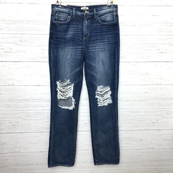 NEW L'Agence Jeans size 29 Rockie High Rise Cigarette Jeans Distressed length 33 - Picture 1 of 11